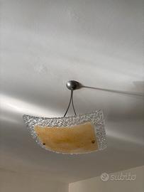 Lampadario a soffitto  di vetro