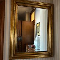 Specchio vintage anni 70 cornice dorata