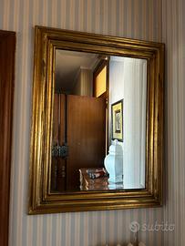 Specchio vintage anni 70 cornice dorata