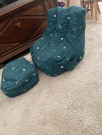 Poltrona bambini con pouf