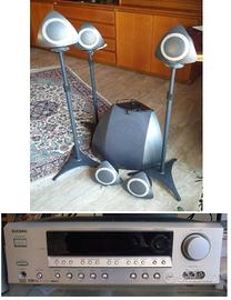 Home theatre amplificatore Onkyo + casse Mission