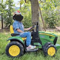 trattore peg perego  jhon deere con 2 carrelli