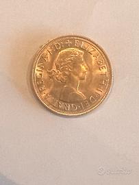 Sterlina oro regina elisabetta 1962