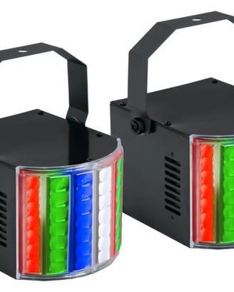 2 Proiettore LED RGBW USB Derby Faro Mobile Effett