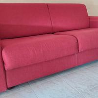 Divano letto 2 posti rosso