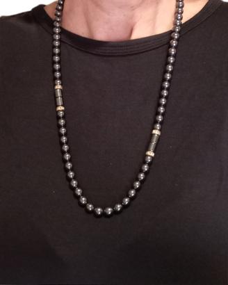 Collana ed orecchini ematite
