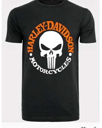 T-shirt stampa Harley Davidson The Punisher (005)