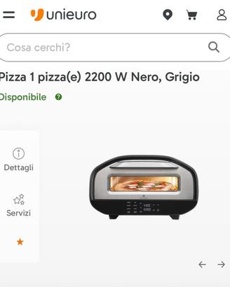 Forno per PIZZA Electroline, 2200 W nero