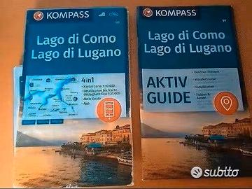 Cartina Kompass Lago di Como, Lago di Lugano