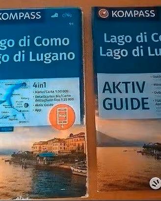 Cartina Kompass Lago di Como, Lago di Lugano