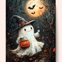 Halloween Ghost Bats Punpkins Decorative Poster