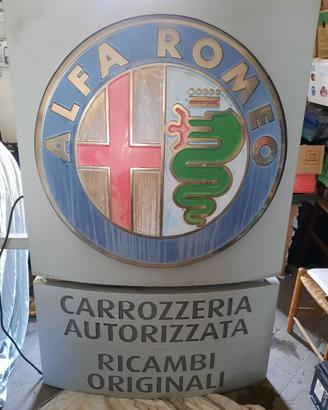 Insegna Luminosa Bifacciale Carrozzeria Alfa Romeo