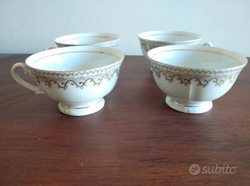 Set 4 Tazze da tè in ceramica di Bavaria