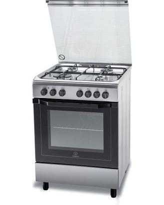 Cucina gas Indesit, Inox, forno eletrico 60cm