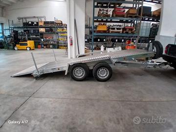 Rimorchio 2 assi con rampa 3500 KG (frenato)