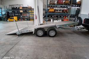 Rimorchio 2 assi con rampa 3500 KG (frenato)