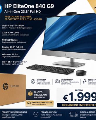 HP EliteOne 840G9 All-in-One  | Intel i7 | NuovoIT