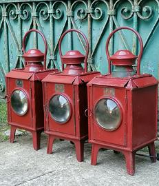 lampada faro FS vintage epoca 900 treno