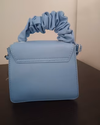 Borsa ecopelle azzurra