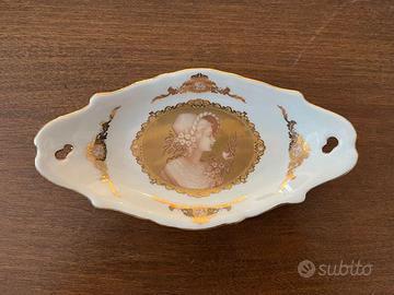 Porta caramelle di Limoges bianco e oro