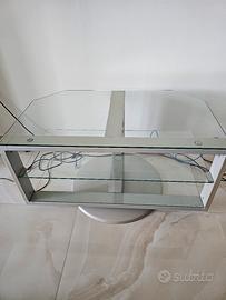 Mobile in vetro per tv rotabile