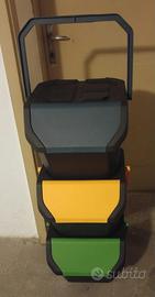 3 PATTUMIERE DIFFERENZIATA IMPILABILI AFFIANCABILI