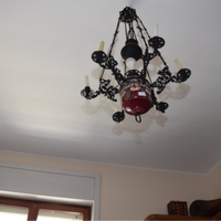 Lampadario Liberty a candele ricondizionato