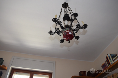 Lampadario Liberty a candele ricondizionato