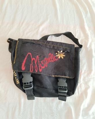 Monella Vagabonda Borsa Messenger Nera Vintage