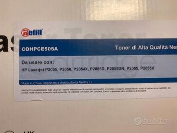 Toner Laser Nero Refill COHPCE505A / HP 05A