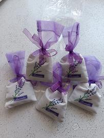 Set 5 sacchetti lavanda bio per armadi cassetti