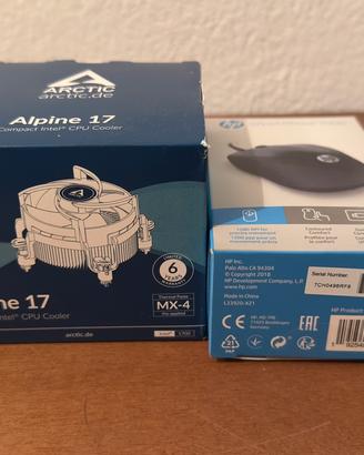 ARCTIC Alpine 17 + Mouse HP Nuovi