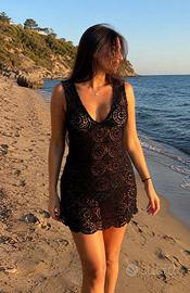 Nuovo-Abito mare Calzedonia crochet nero cotone