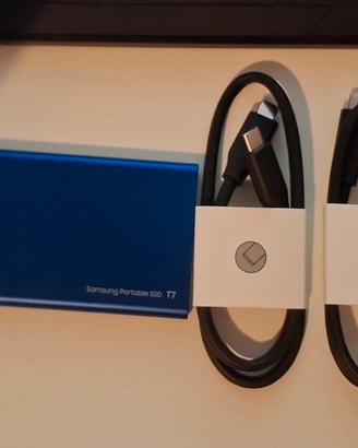 Samsung Portable SSD T7 1TB -Blu Indigo-Come Nuovo