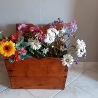 Baule fioriera anni 40 in legno massello 