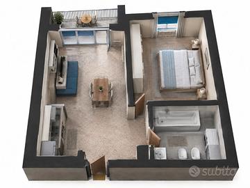 Bilocale con balcone a Cimiano M2