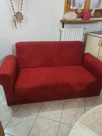 divano letto in alcantara