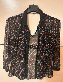 Camicetta trasparente con fantasia