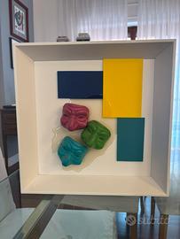 Quadro con maschere in tesina