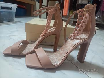 sandali con tacco Rinascimento rosa cipria 38