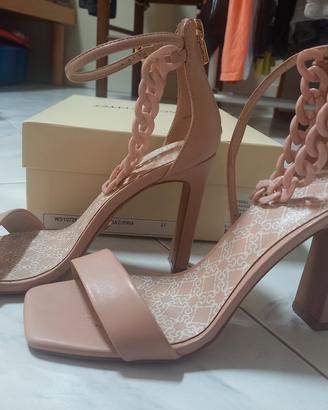 sandali con tacco Rinascimento rosa cipria 38