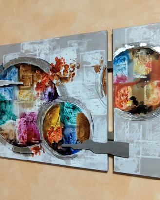 Quadro astratto su tele multiple