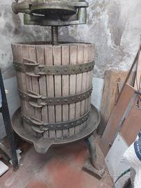 Torchio antico per uva Ø 70 cm – manuale, completo