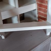 mensola in legno stile shabby bianco 