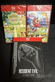 POKOPIA+ CONTROLLER RESIDENT EVIL+ MARIO TENNIS
