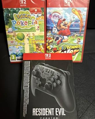 POKOPIA+ CONTROLLER RESIDENT EVIL+ MARIO TENNIS