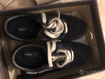 FRAU scarpe donna in velluto blu