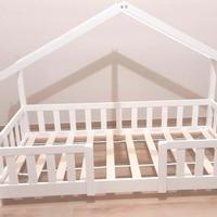 Lettino a forma di casett 70 x 140