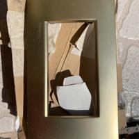 Placca 4 moduli bticino living oro