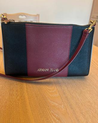Borsa Armani Jeans a tracolla nero/bordeaux